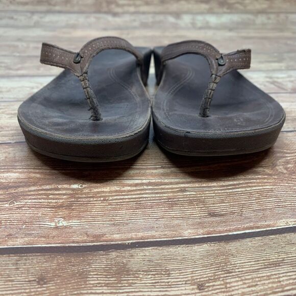 Olukai Ola Dark Java Dark Java Wedge Sandal Women's Size 8 EU 43 - Picture 7 of 11